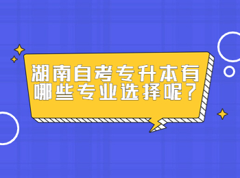 湖南自考專升本有哪些專業選擇呢？